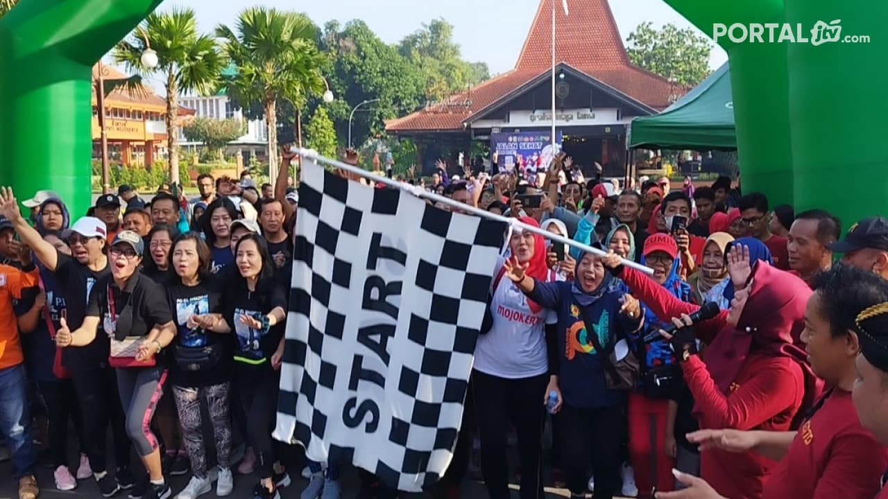 Puncak HPN 2023, PWI Mojokerto Gelar Jalan Sehat Bersama Forkopimda dan Masyarakat