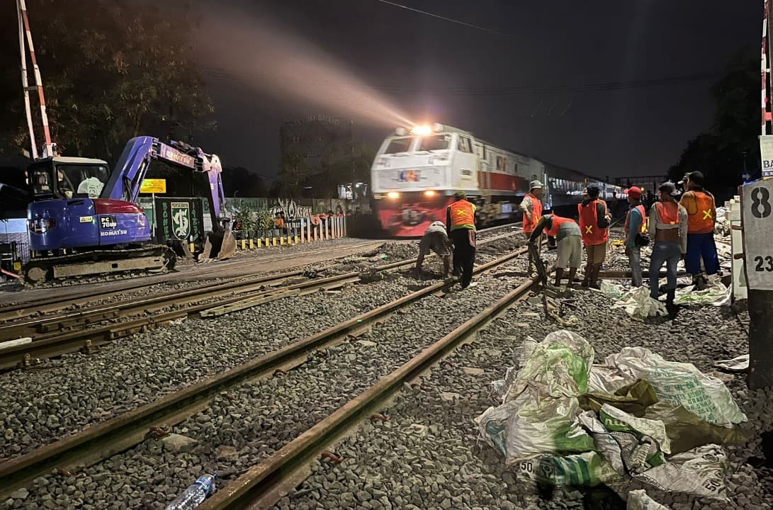 BTP Surabaya Resmi Operasikan Jalur Ganda KA Stasiun Sepanjang-Mojokerto