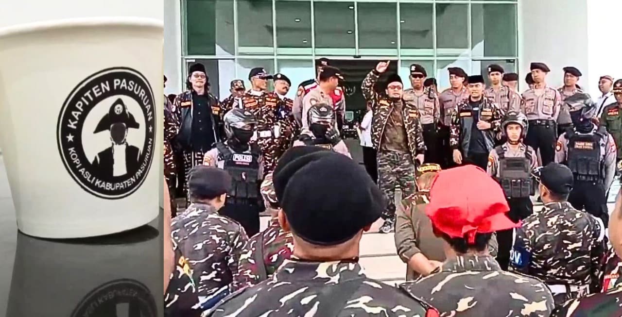 Foto Eks Bupati Dicoret, Ratusan Banser Lurug PJ Bupati Pasuruan