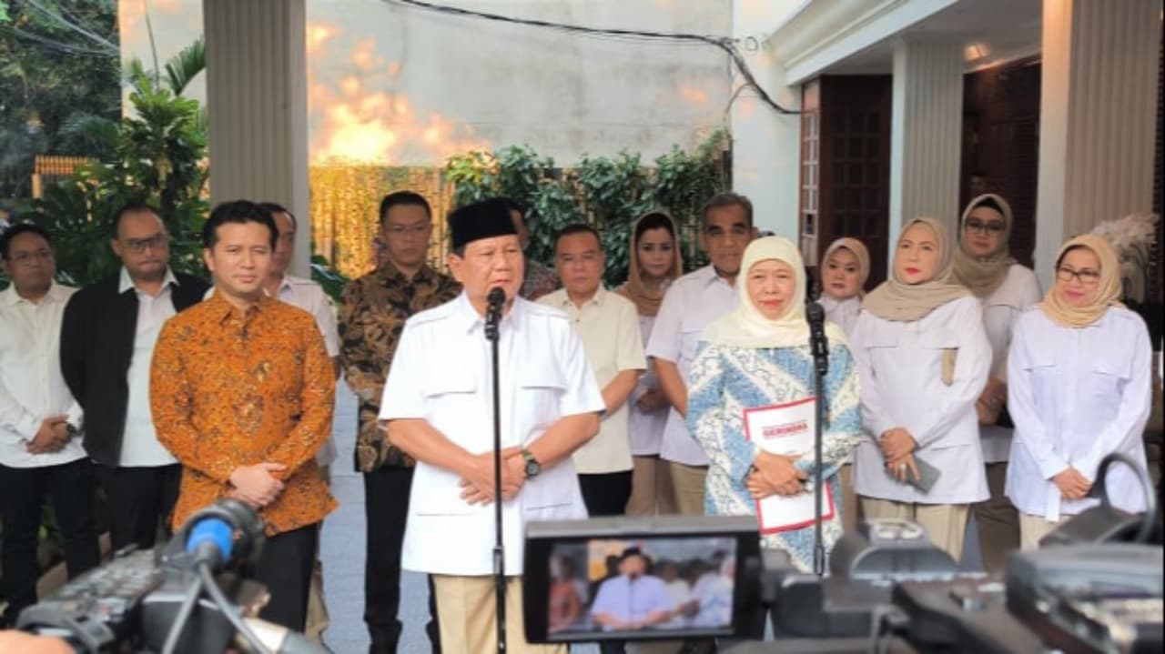 Prabowo Resmi Usung Khofifah - Emil dalam Pilkada Jatim 2024