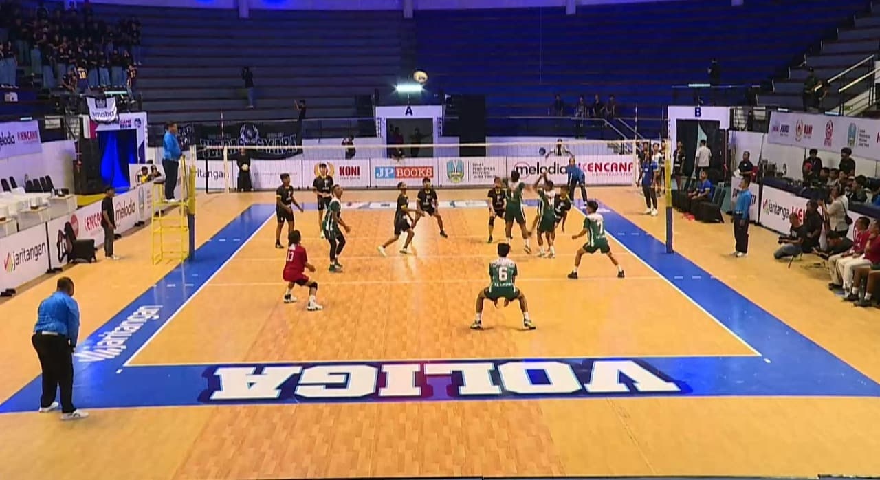 SMAN 1 Ambulu Jember Menang 3-1 Atas SMAN 1 Bangsal Mojokerto di Laga Pembuka Voliga 2024