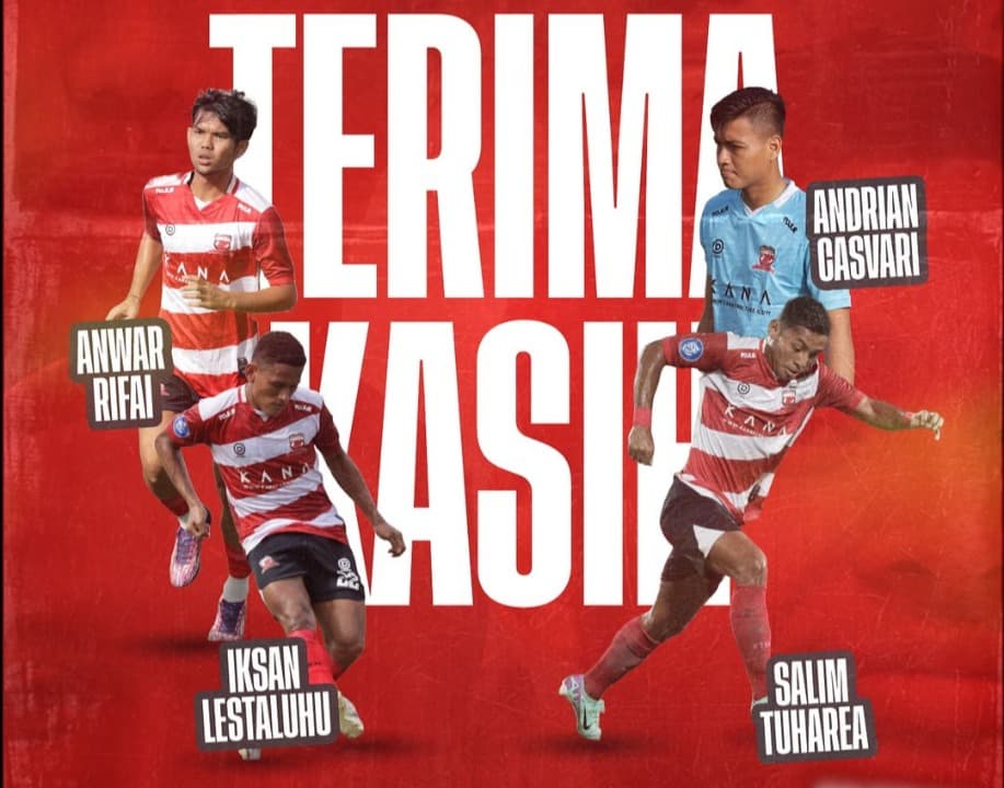 Madura Lepas Salim Tuharea dan 3 Pemain Lain