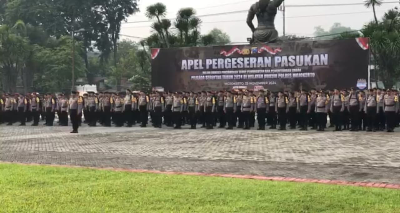 450 Personel Polres Mojokerto Siap Amankan Pilkada Serentak