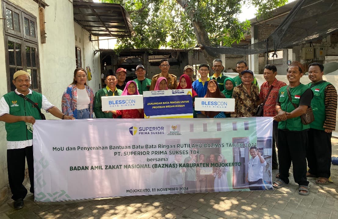 Gandeng Baznas, BLES Perusahaan Swasta Pertama Bangun Rumah di Mojokerto