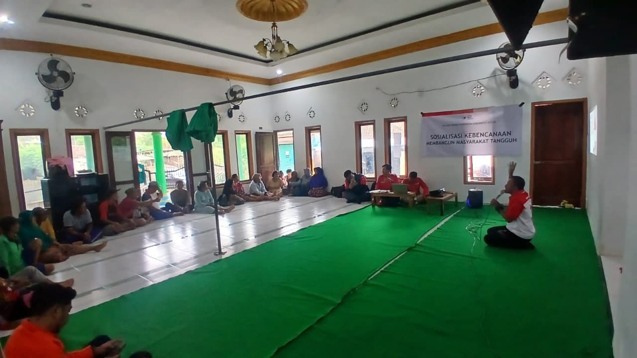 PMI Kediri Gelar Sosialisasi Kebencanaan Di Lokasi Banjir Banyakan