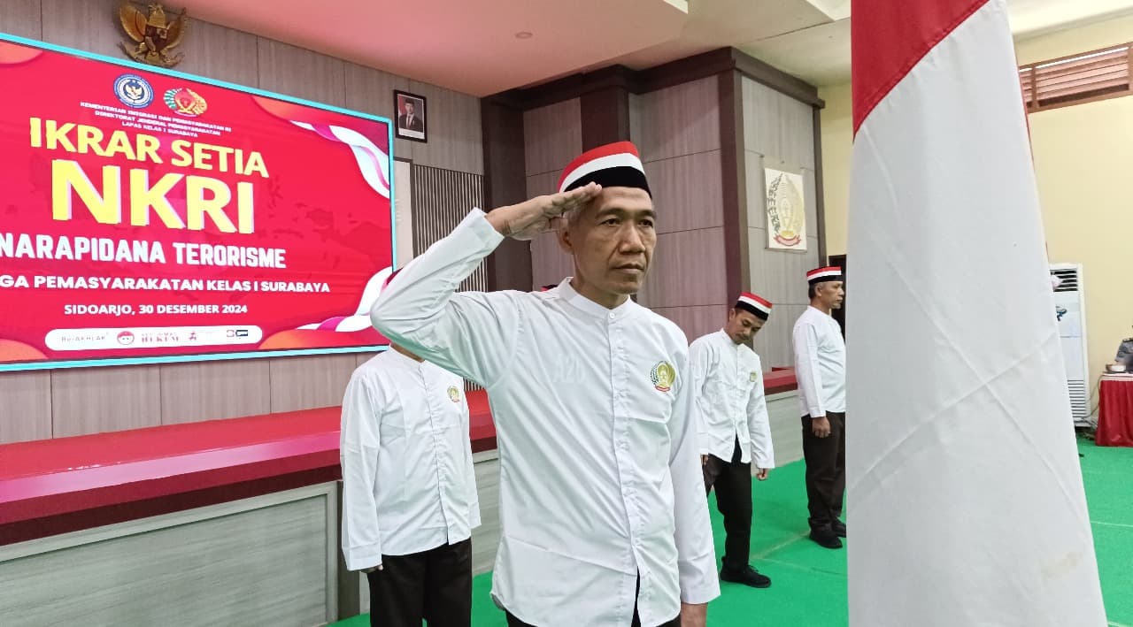 Lima Napi Terorisme Lapas Surabaya Nyatakan Ikrar Kepada NKRI