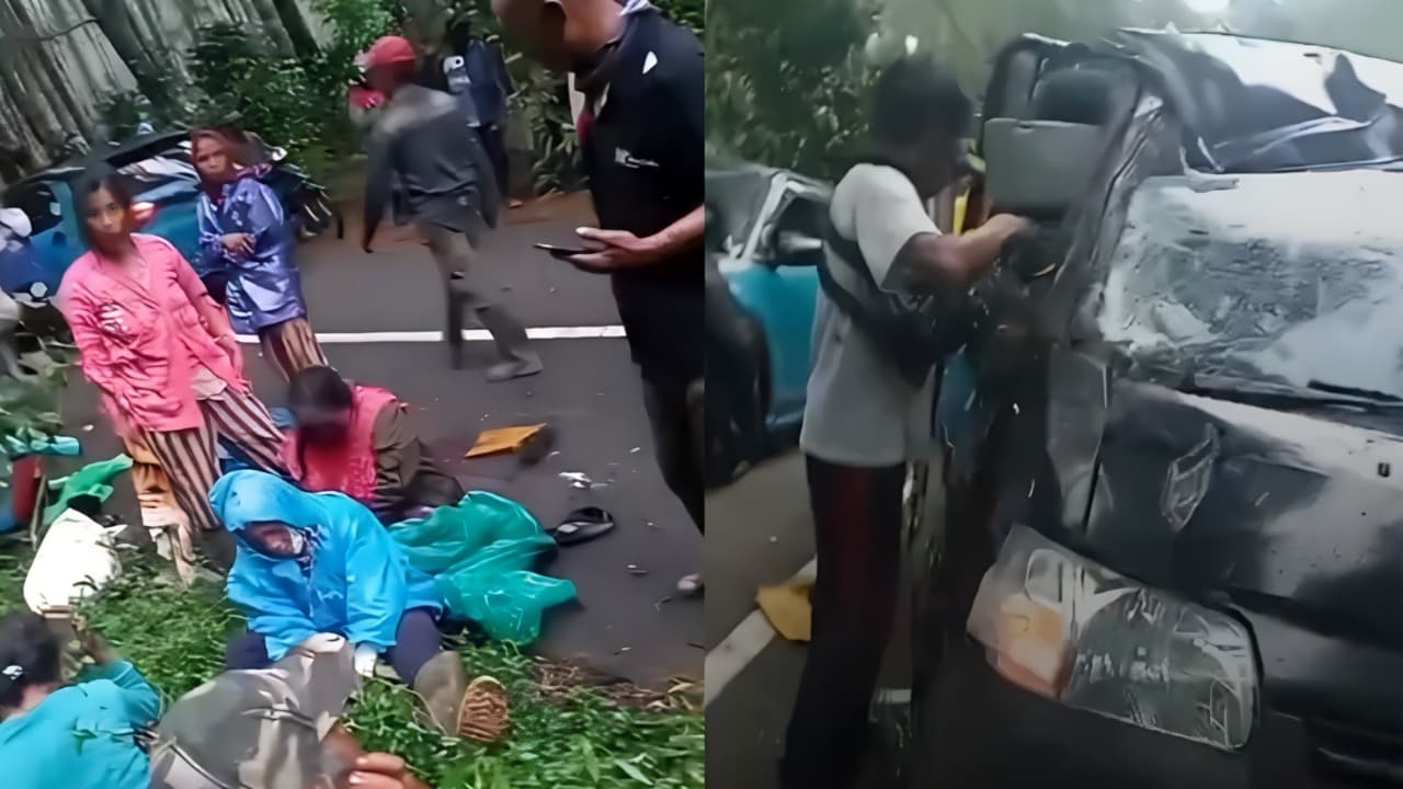 Pikap Muat Pekerja Kebun di Bondowoso Terguling, 12 Orang Terluka