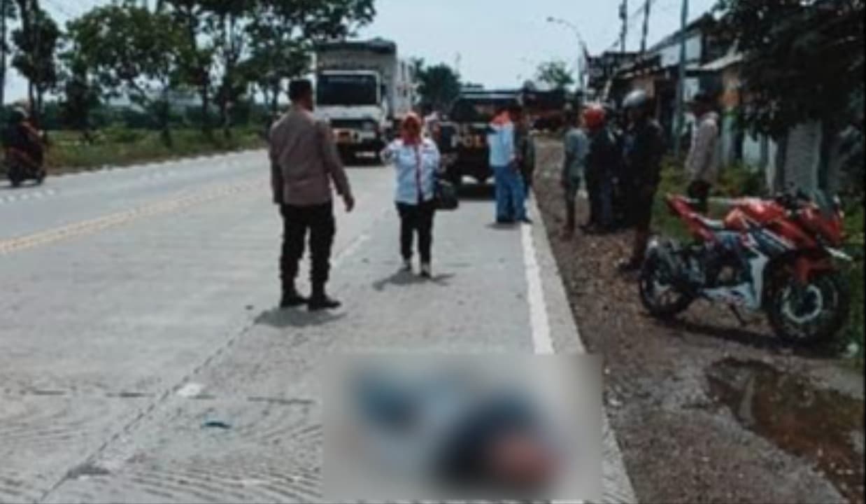 Ban Selip, Pemotor CBR Tewas Terseret Mobil Towing di Gresik
