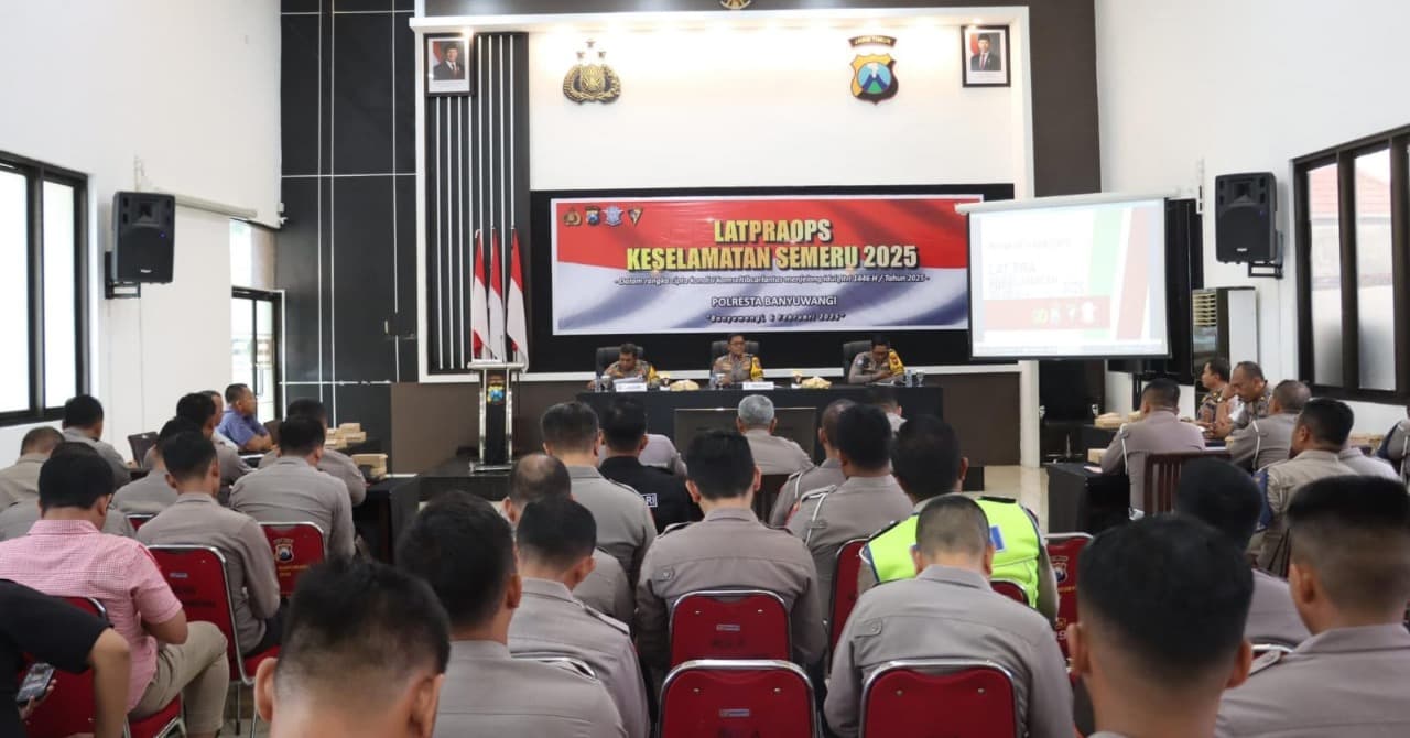 Polresta Banyuwangi Gelar Latpraops Keselamatan Semeru 2025
