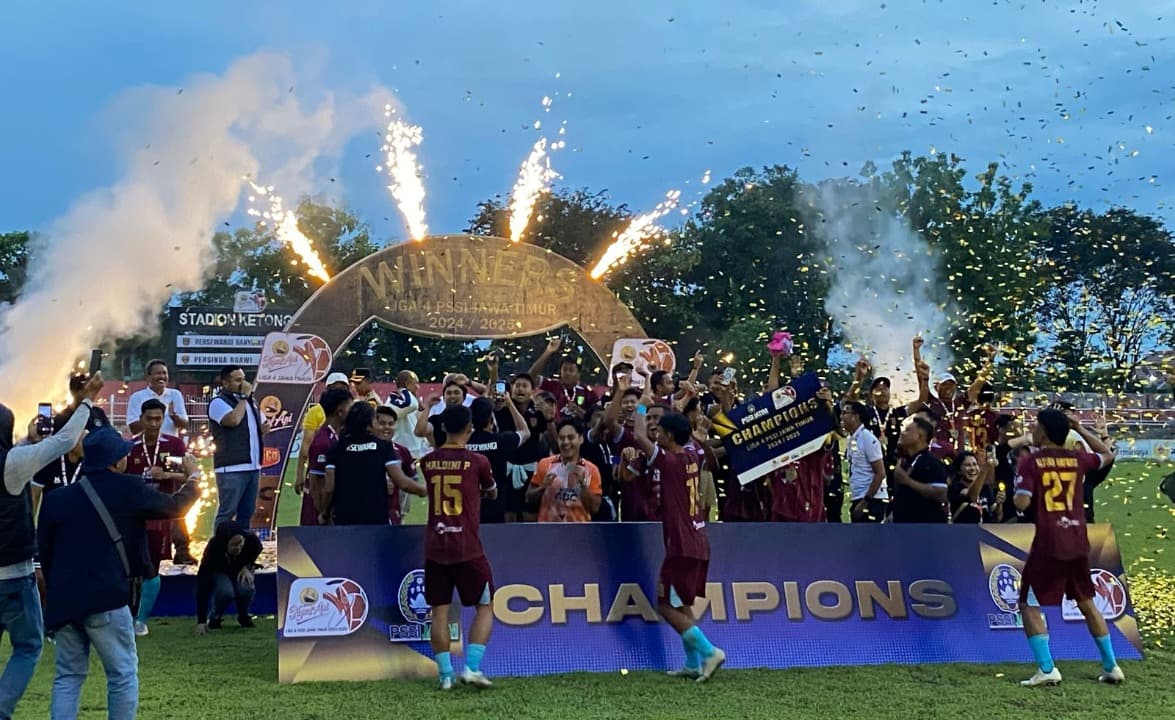 Persewangi Banyuwangi Juara Liga 4 Jatim Setelah Tumbangkan Persinga Ngawi Lewat Adu Penalti