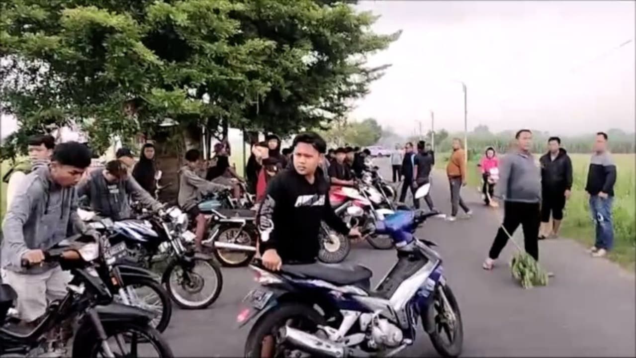 Satlantas Polres Nganjuk Amankan 30 Motor Pengguna Balap Liar di Jalan By Pass Begadung