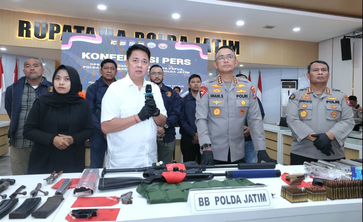 Polda Jatim Tangkap Warga Bojonegoro Pembuat Senpi untuk KKB Papua