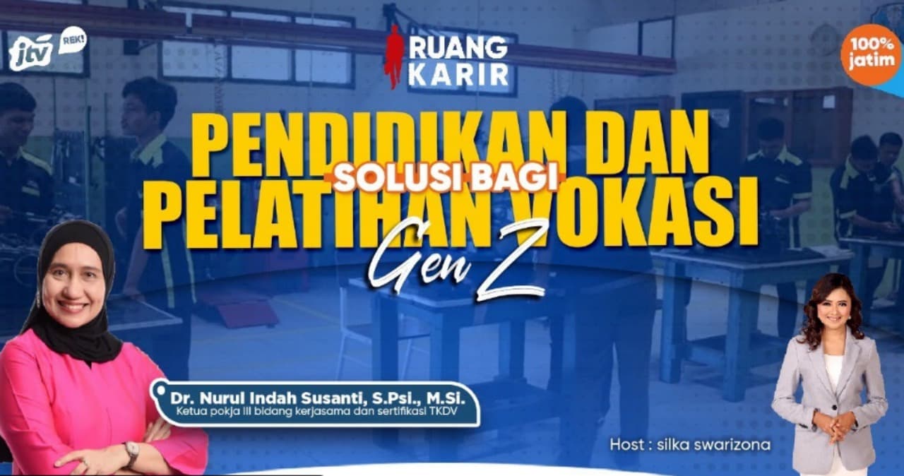 Malam ini Ruang Karir Bahas Pendidikan dan Pelatihan Vokasi Solusi Bagi Gen Z