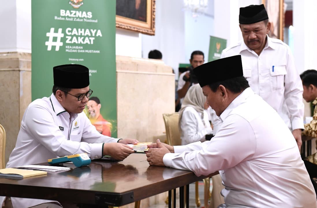 Presiden Prabowo Salurkan Zakat Melalui BAZNAS