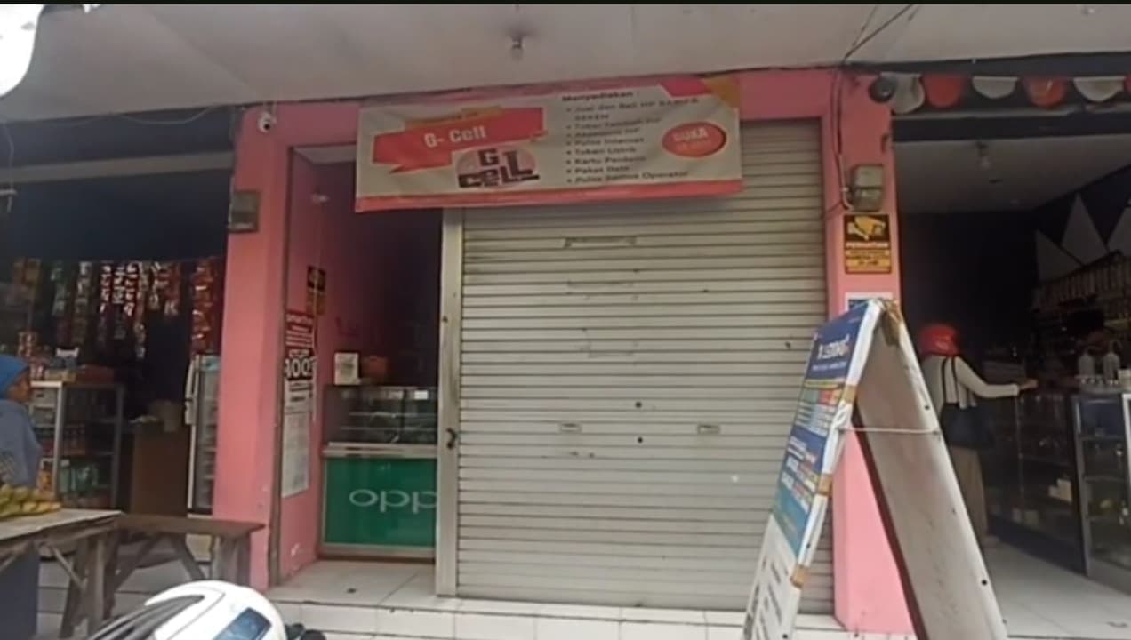 Pembobol Konter HP Terekam CCTV, Pelaku Tinggalkan Linggis dan Gunting