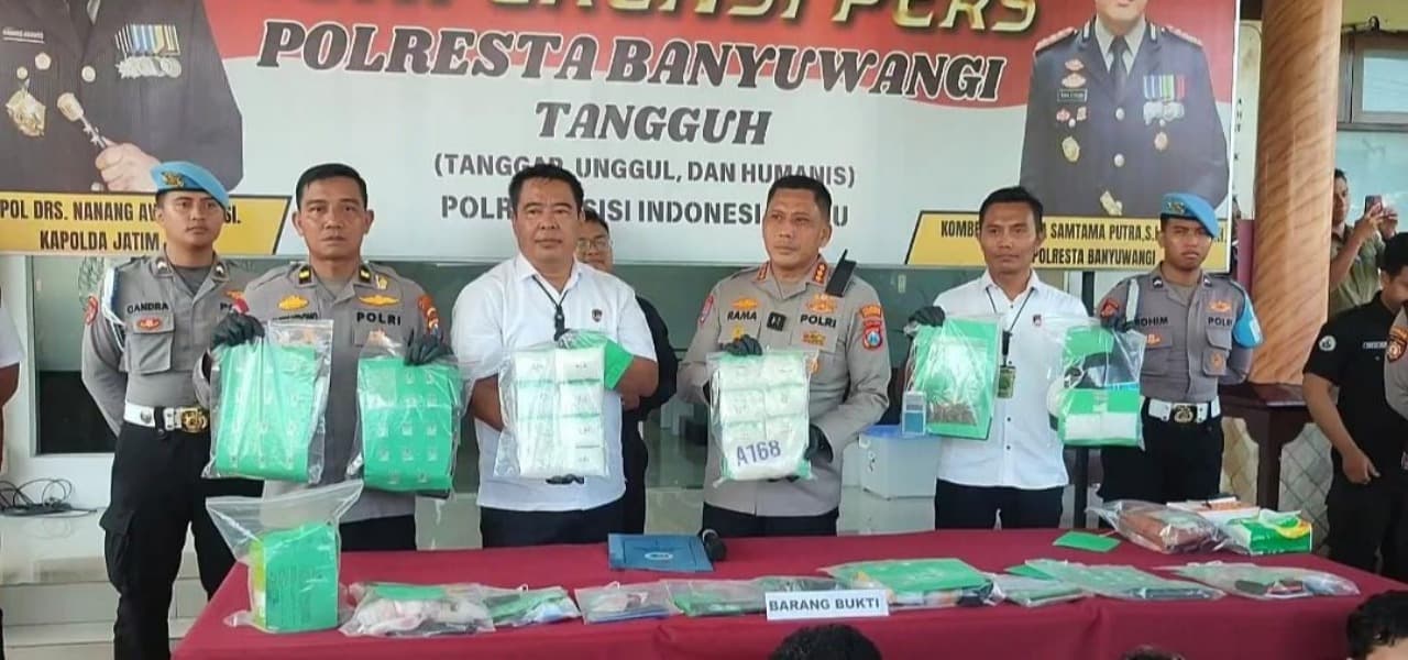Sabu 2,1 Kilo Asal Jakarta dan Bekasi Masuk Banyuwangi
