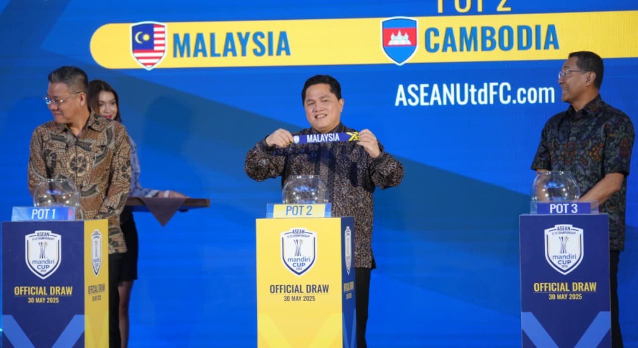 Indonesia Segrup dengan Malaysia di Piala AFF U-23, Begini Respons Erick Thohir