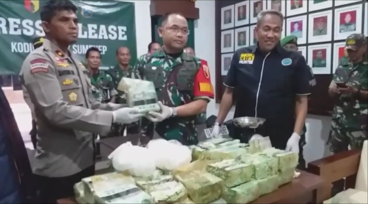 Sabu 35 Kilogram Ditemukan di laut Masalembu Sumenep, Penemuan Terbesar di Jatim