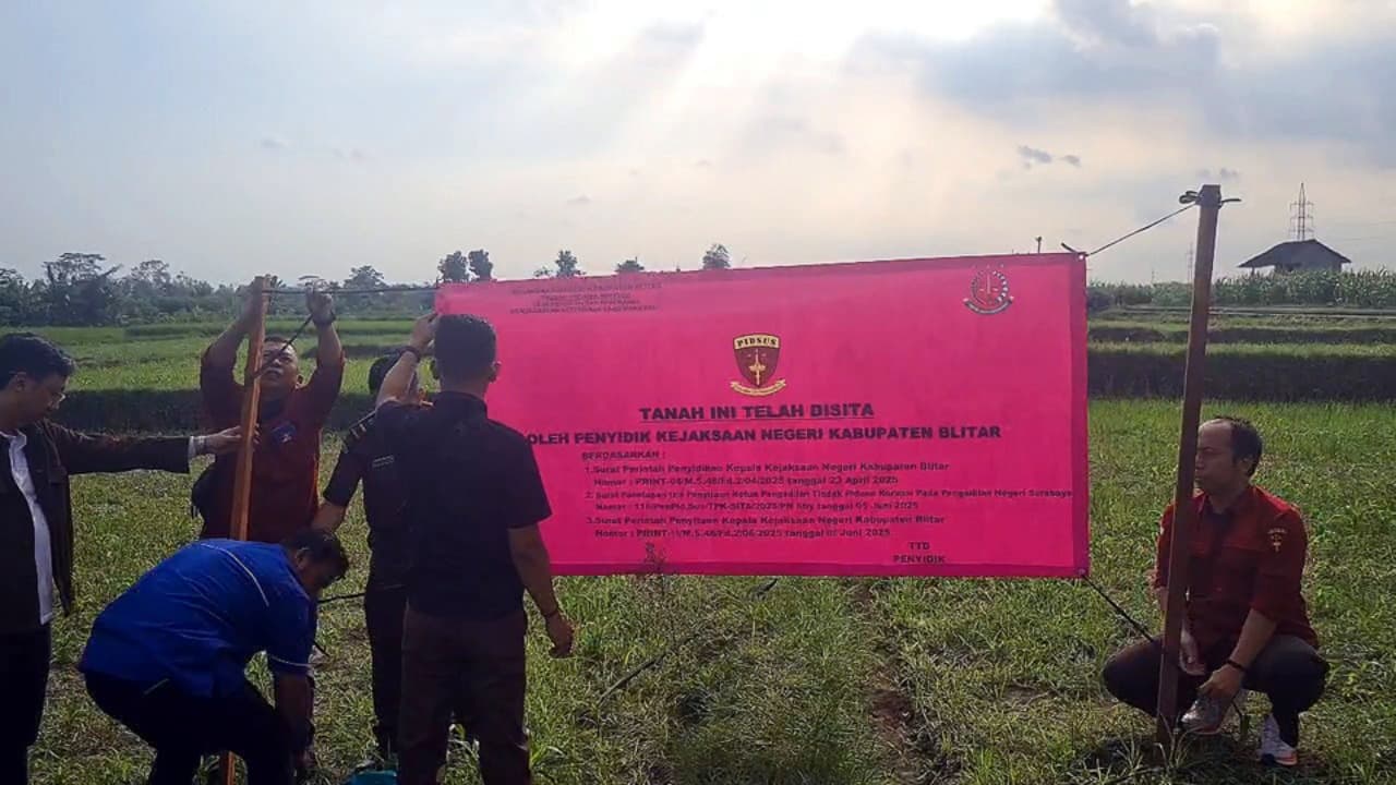 Kejari Blitar Sita Aset Tersangka Korupsi Dam Kali Bentak Senilai Rp 4 Miliar
