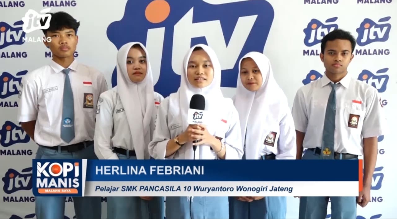 Siswa SMK Pancasila 10 Wuryantoro Wonogiri Jawa Tengah Kunjungi JTV Malang Belajar Proses Industri Televisi