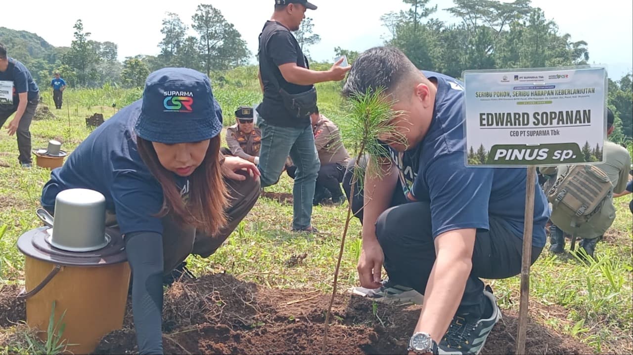 Gelar Program CSR, PT Suparma Tbk Tanam 1.000 Pohon di Hutan Pacet Mojokerto