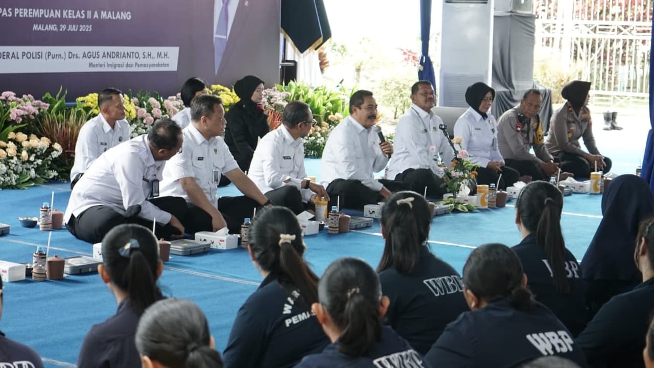 Makan Siang di Balik Jeruji, Ketika Menteri Jadi "Tamu Istimewa" di Lapas Perempuan Malang