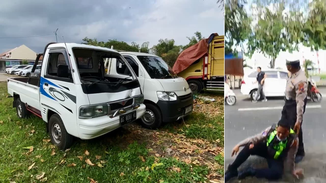 Remaja di Blitar Tabrak Polisi Saat Razia, Korban Terpental dan Bersimbah Darah
