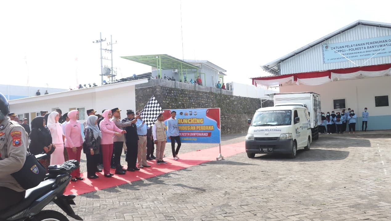 Dukung Program Makan Bergizi Gratis, Polresta Banyuwangi Launching SPPG