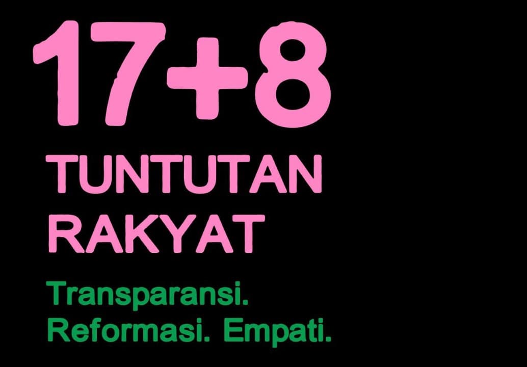 Viral di Media Sosial 17+8 Tuntutan Rakyat Berisi Desakan ke Pemerintah, Ini Daftar Lengkapnya