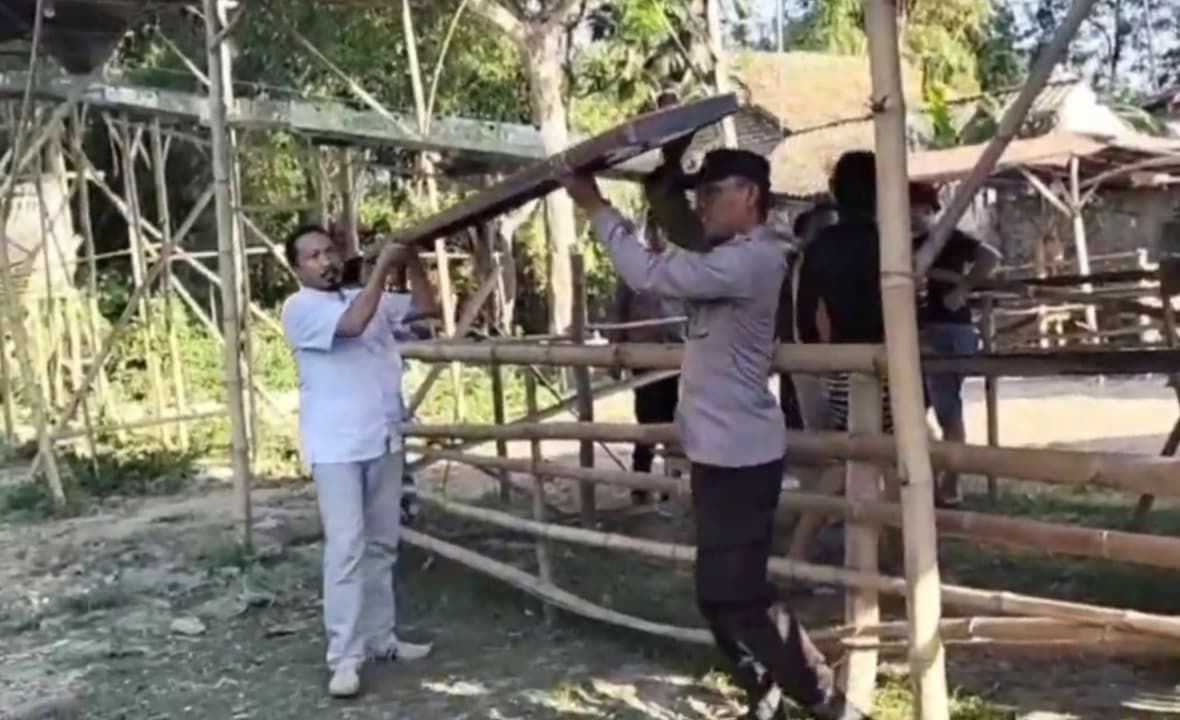 Diduga Berpotensi Judi, Balap Kelereng di Sampang Ditertibkan Polisi