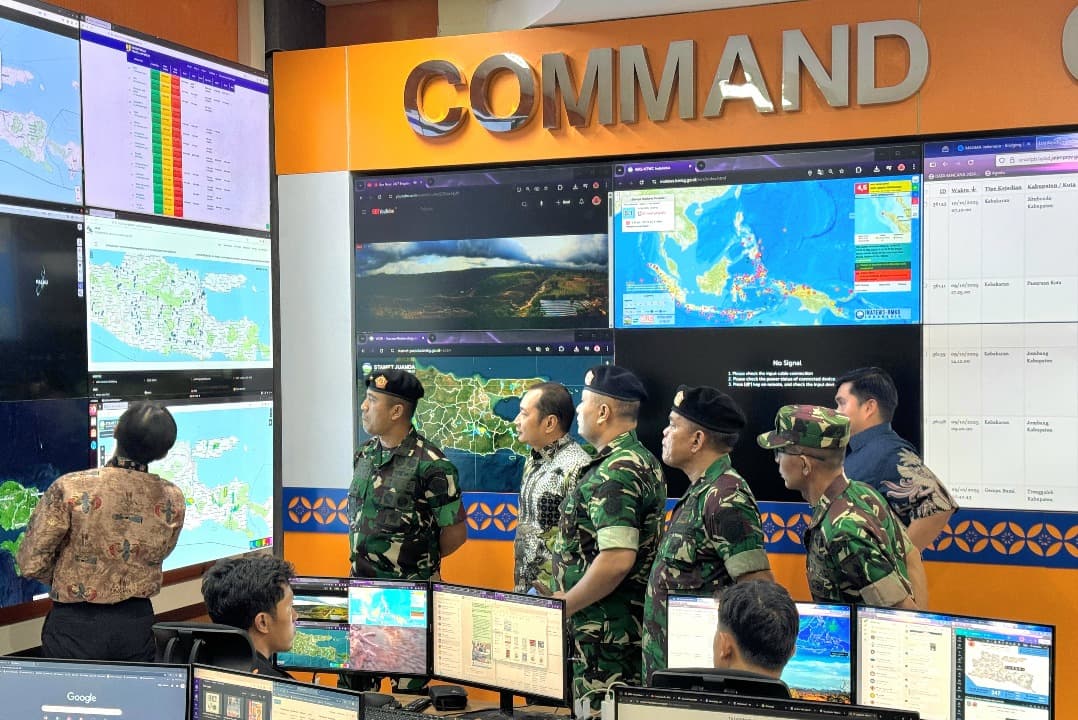 Perkuat Koordinasi Penanganan Bencana, Kogabwilhan II Kunjungi BPBD Jatim