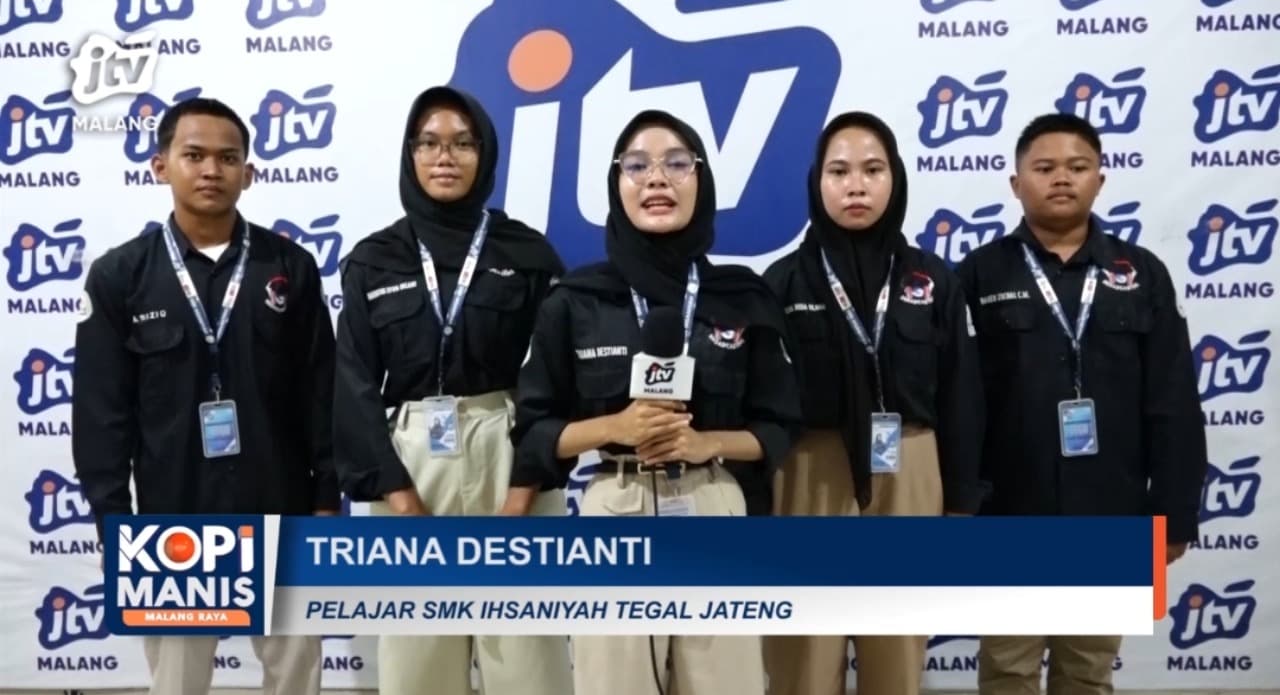 Puluhan Pelajar SMK Ihsaniyah Tegal Kunjungi Kantor Biro JTV Malang