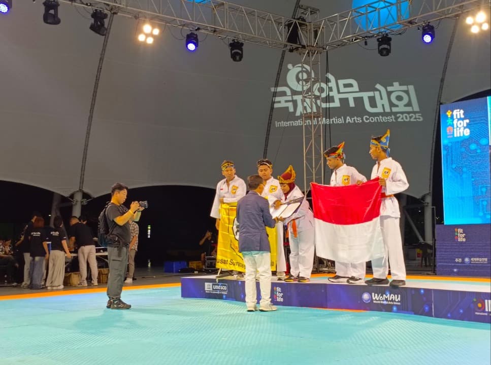 Mahasiswa Untag David Akbar Putra Pratama Raih Juara 1 di Kejuaraan Bela Diri Korea Selatan
