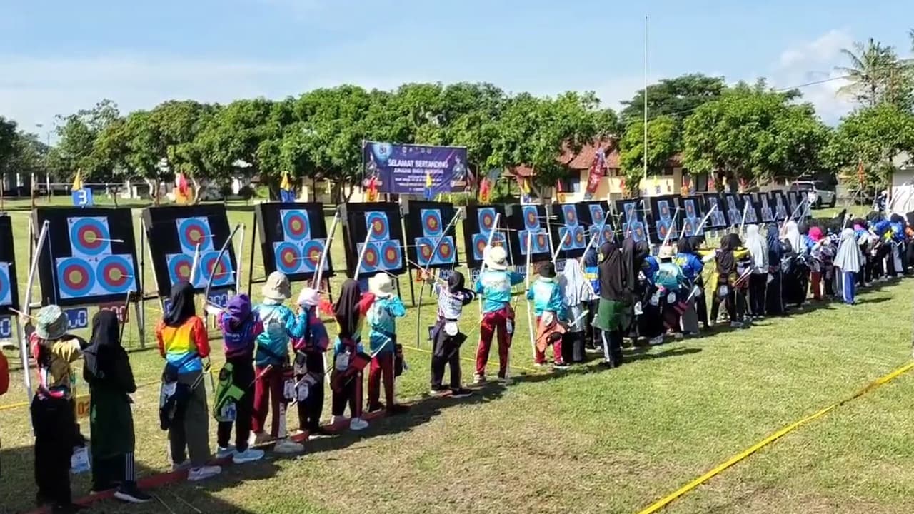 Ratusan Archer Cilik Tapal Kuda Adu Ketangkasan di Kejurkab Bondowoso