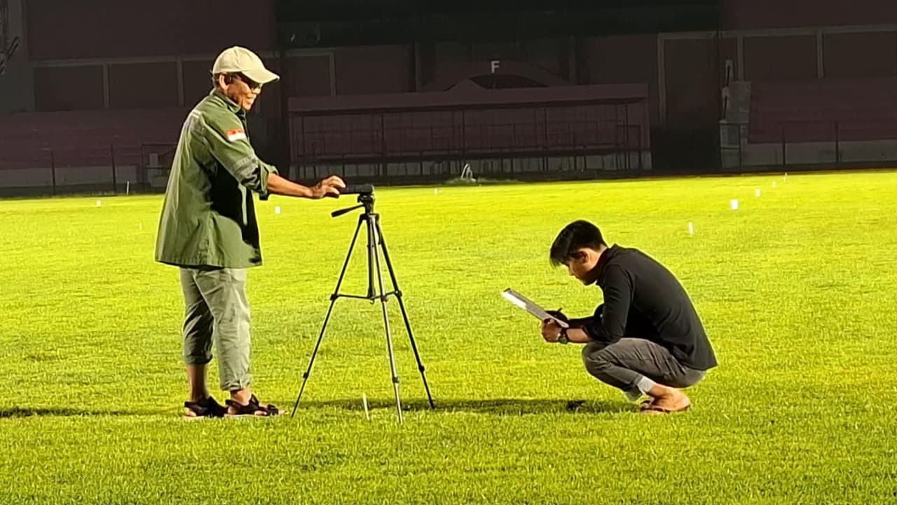 PT LIB Verifikasi Pencahayaan Lampu Stadion Brawijaya