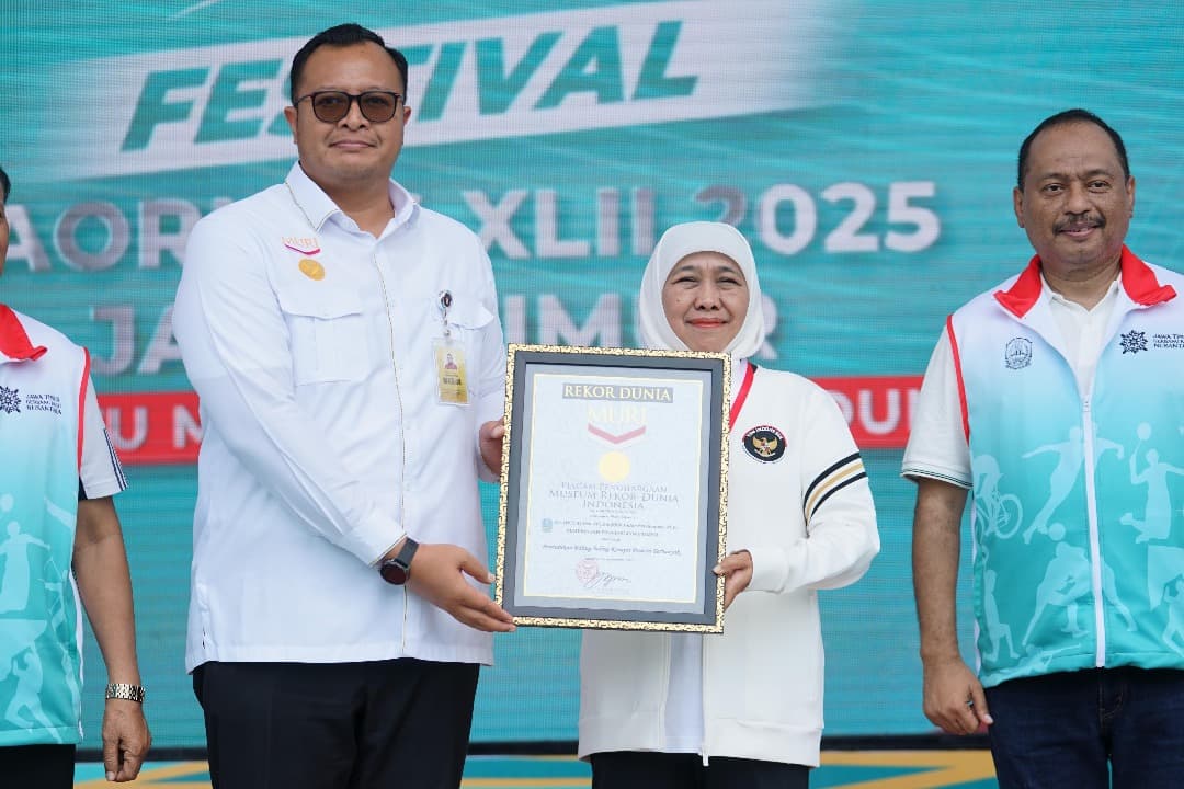 Jatim Sportiv Festival Haornas XLII 2025 Pecahkan Rekor MURI Permainan Ketapel Terbanyak